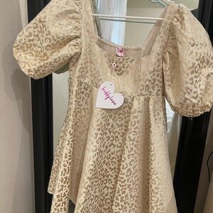Buddy Love Gold Leopard Print Dress